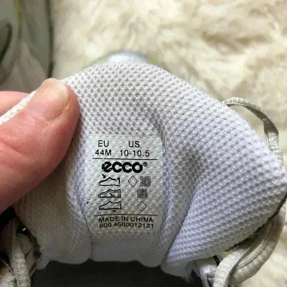 Ecco Silver/Yellow Sneakers Sz 44  EU 10-10.5 US - Picture 15 of 16